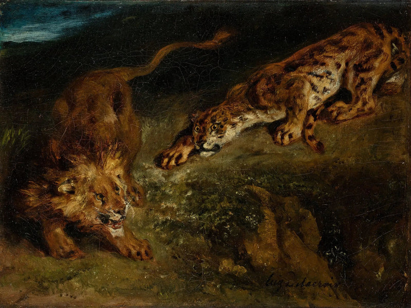 Tygrys i Lew - Eugène Delacroix