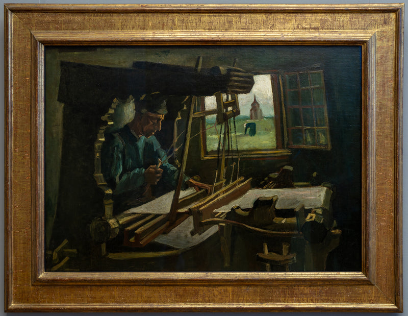 Weber przed otwartym oknem z widokiem na Wieżę w Nuenen - Vincent van Gogh
