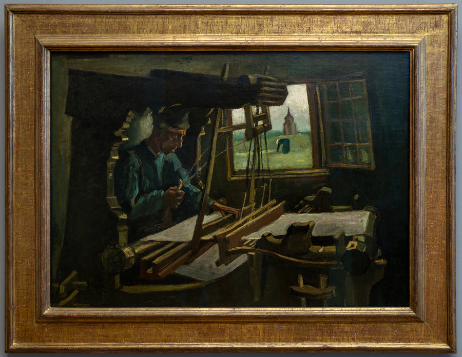 Weber przed otwartym oknem z widokiem na Wieżę w Nuenen - Vincent van Gogh