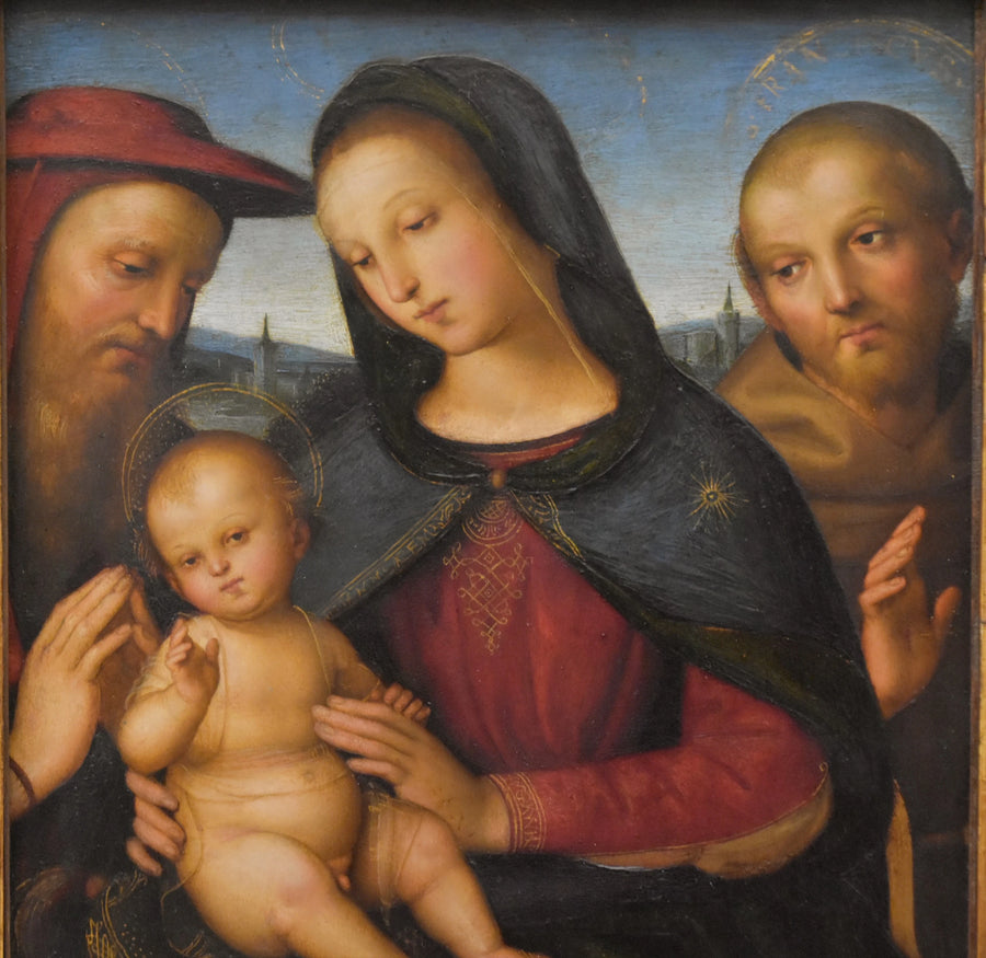 Madonna z Dzieciątkiem i świętymi Hieronimem i Franciszkiem - Rafael Santi