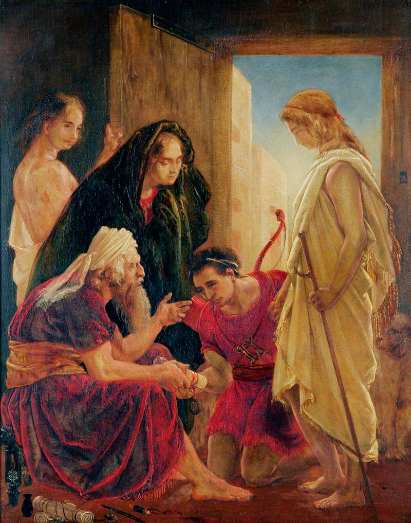 Tobias w domu swojego ojca i matki - Dante Gabriel Rossetti
