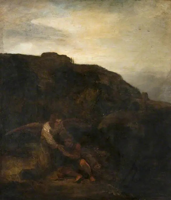 Tobie i anioł w krajobrazie - Rembrandt