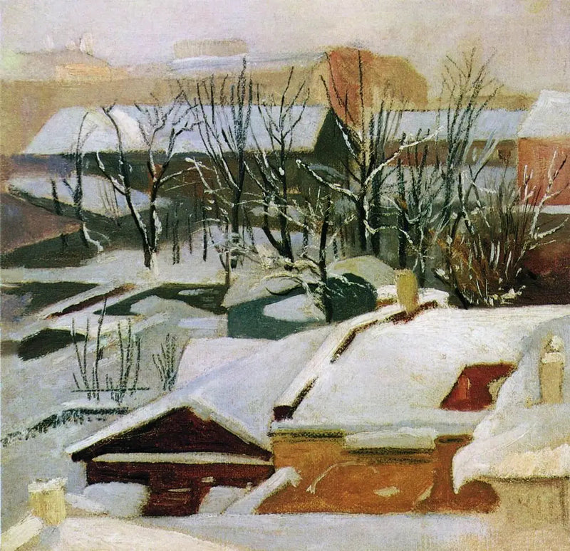 Dachy miasta zimą - Ivan Chichkine