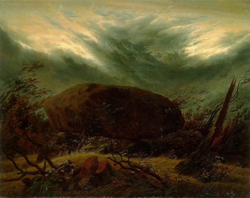 Grobowiec Huna na jesieni - Caspar David Friedrich