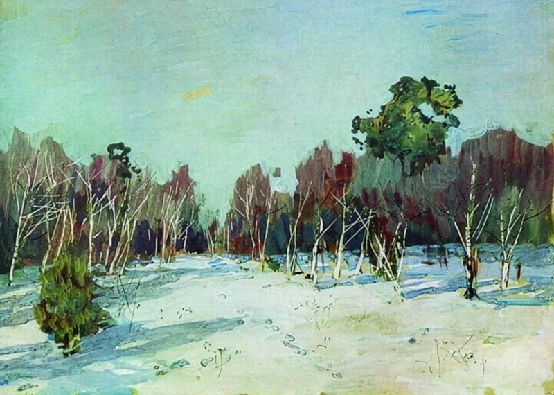 Jardin sous la neige - Isaac Levitan