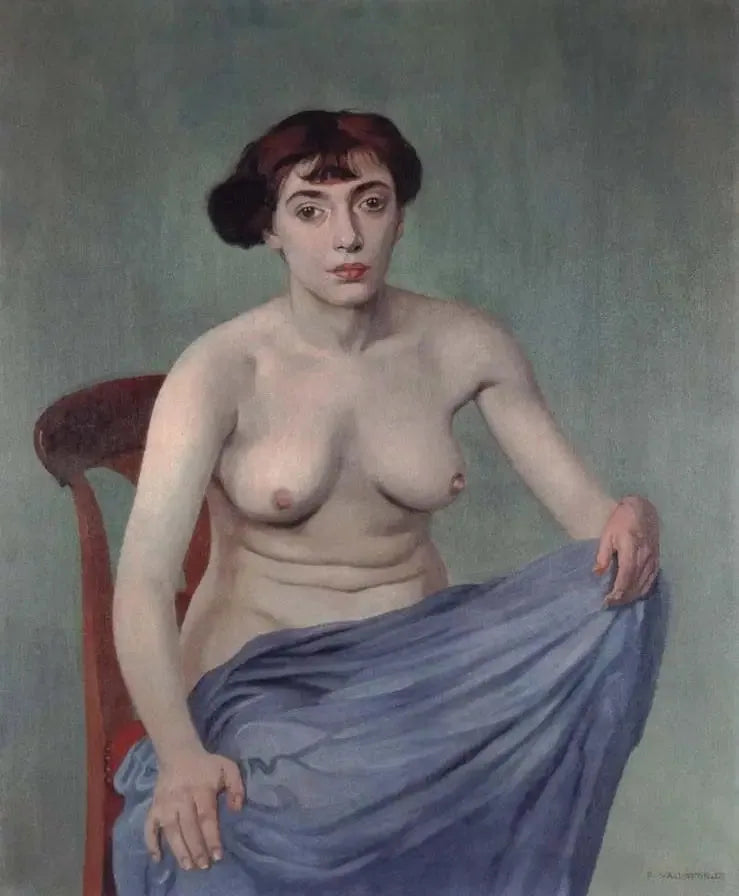 Tors z niebieską tkaniną - Félix Vallotton