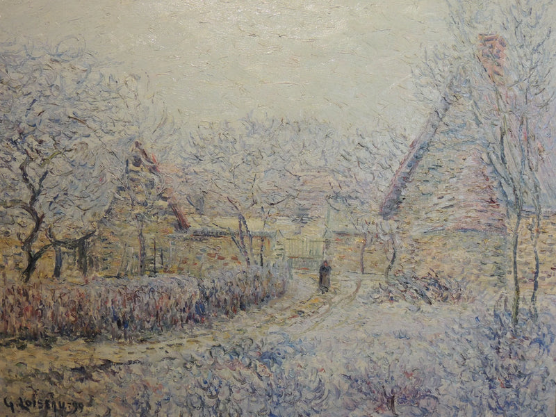 Tournedos na Sekwanie, śnieg, szron i mgła - Gustave Loiseau