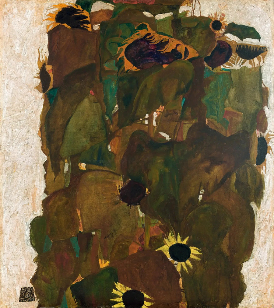 Słoneczniki I - Egon Schiele