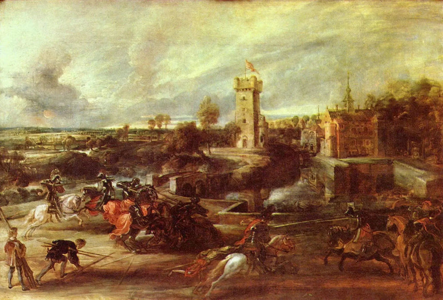 Turniej w pobliżu fosy zamku Steen - Peter Paul Rubens