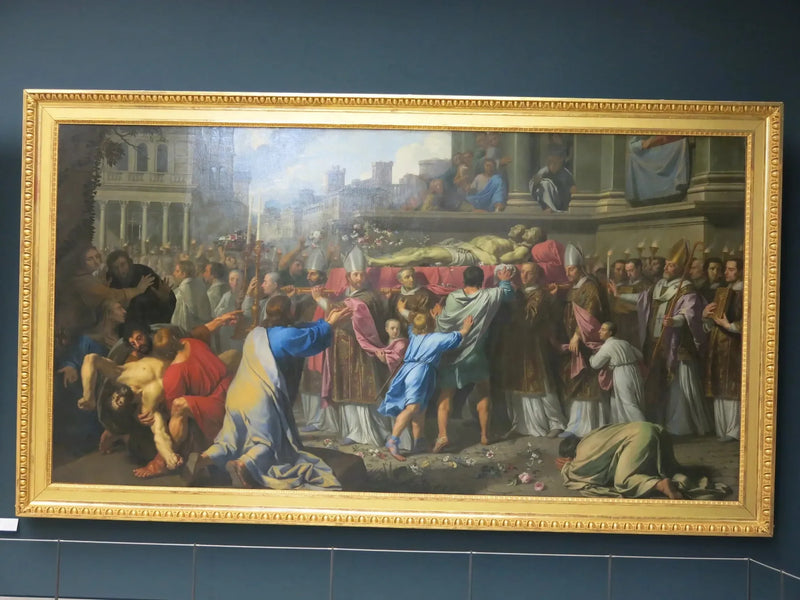 Tłumaczenie ciał świętego Gervais i świętego Protais - Philippe de Champaigne
