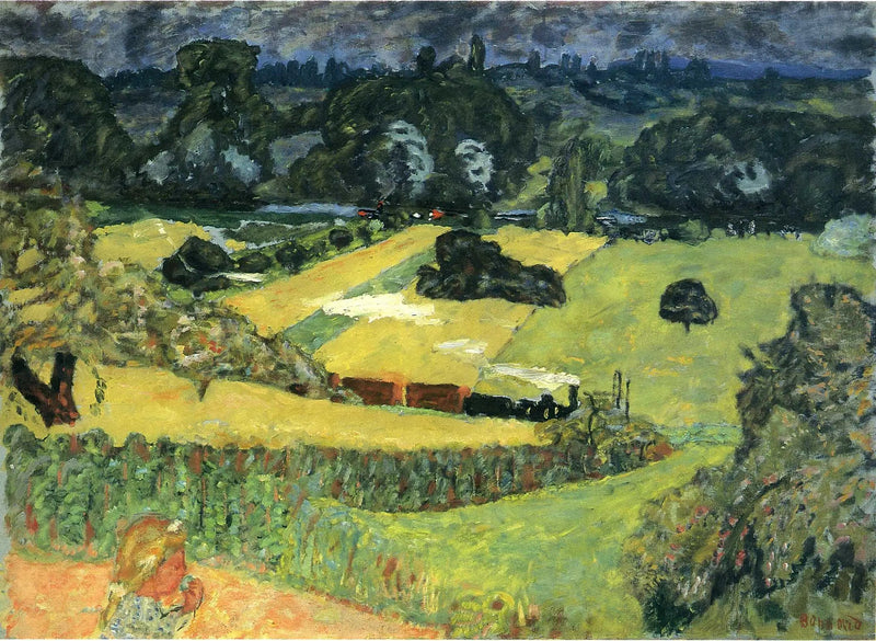 Pociąg i Barki - Pierre Bonnard