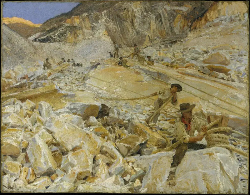 Transport marmuru z kamieniołomów w Carrarze - John Singer Sargent