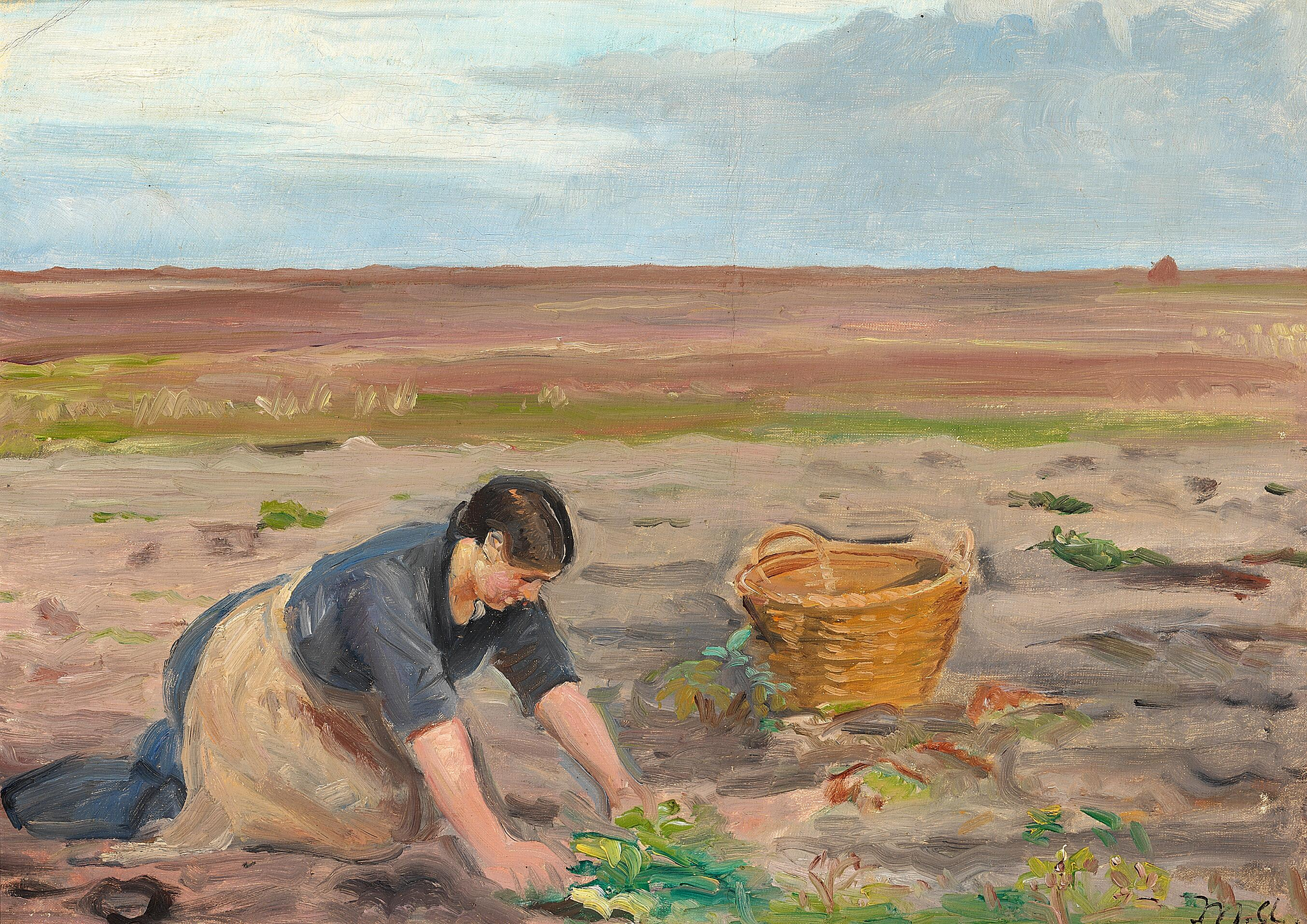 Travailler dans les champs. - Michael Peter Ancher image 1 reproduction artisanale de tableau