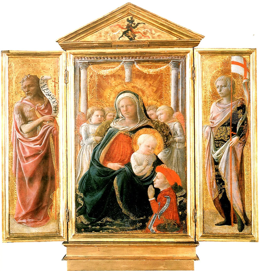 Tryptyk Madonny Pokory z Świętymi - Fra Filippo Lippi