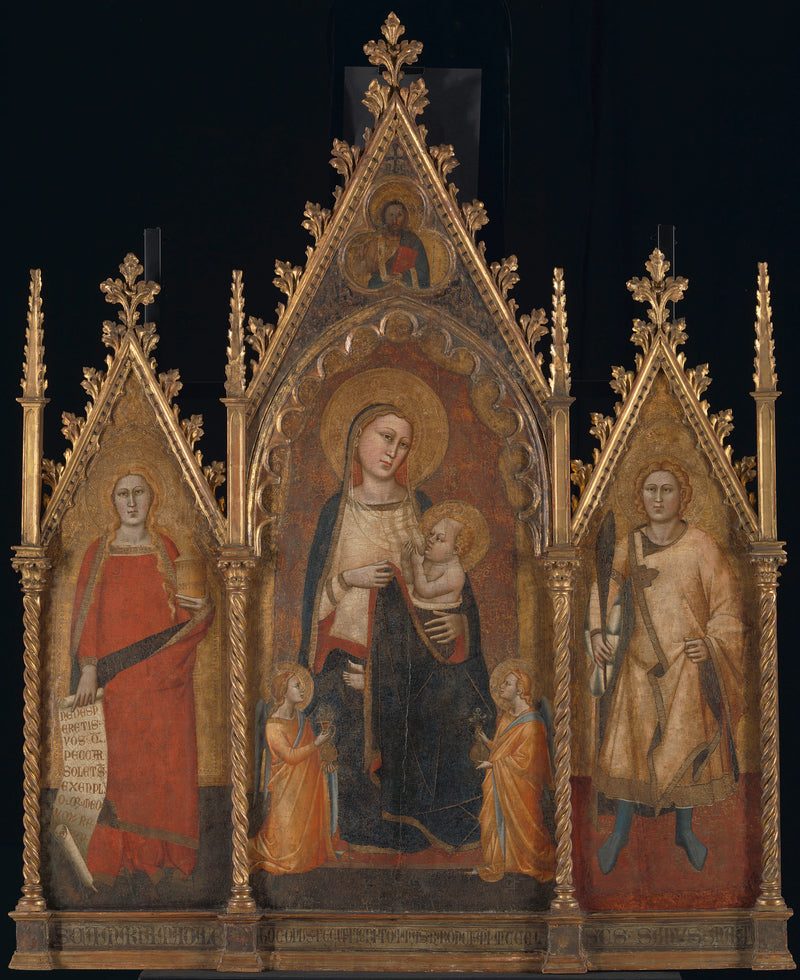 Triptyque avec Marie et l'enfant et les saints Marie-Madeleine et Ansanus - Andrea Orcagna