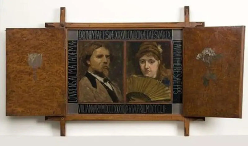 Tryptyk z portretem malarza Lawrence'a Alma Tademy i jego drugą żoną - Lawrence Alma-Tadema