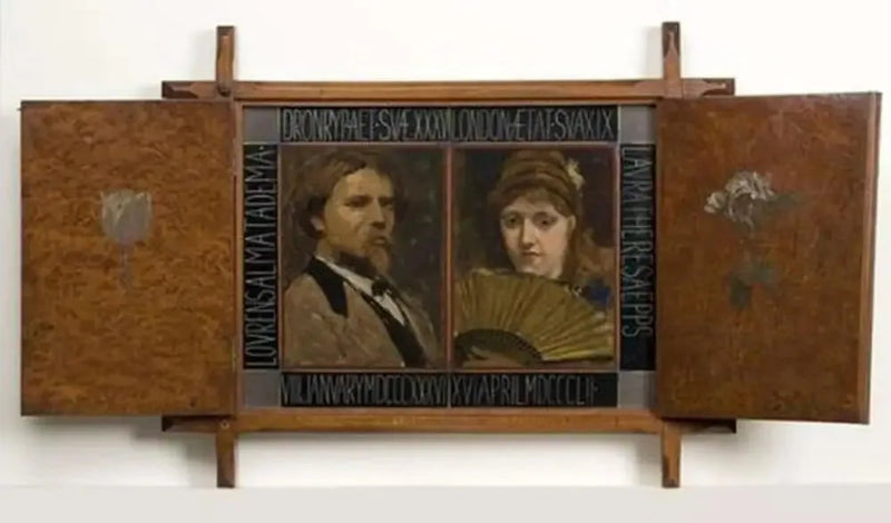 Tryptyk z portretem malarza Lawrence'a Alma Tademy i jego drugą żoną - Lawrence Alma-Tadema