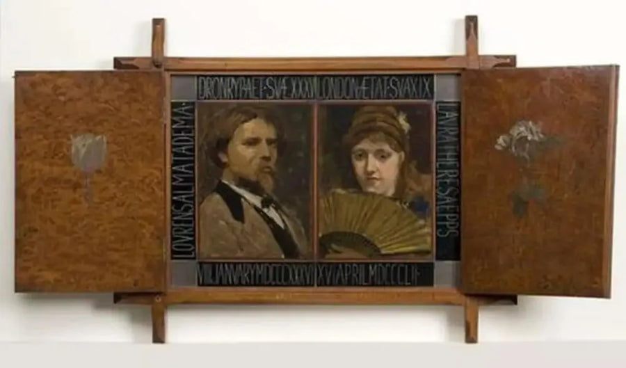 Tryptyk z portretem malarza Lawrence'a Alma Tademy i jego drugą żoną - Lawrence Alma-Tadema