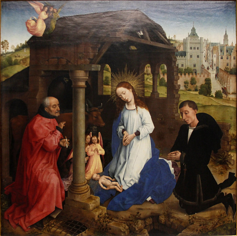 Tryptyk Bladelin Narodzenie (panel środkowy) - Rogier van der Weyden