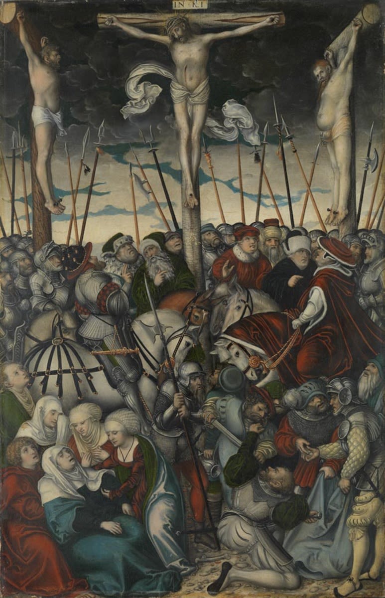Tryptyk Ukrzyżowania: Ukrzyżowanie Jezusa - Lucas Cranach Starszy
