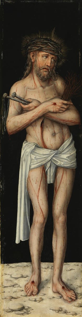 Tryptyk Ukrzyżowania: Chrystus jako człowiek cierpienia - Lucas Cranach Starszy