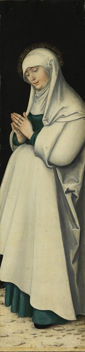 Tryptyk Ukrzyżowania: Maryja modląca się - Lucas Cranach Starszy