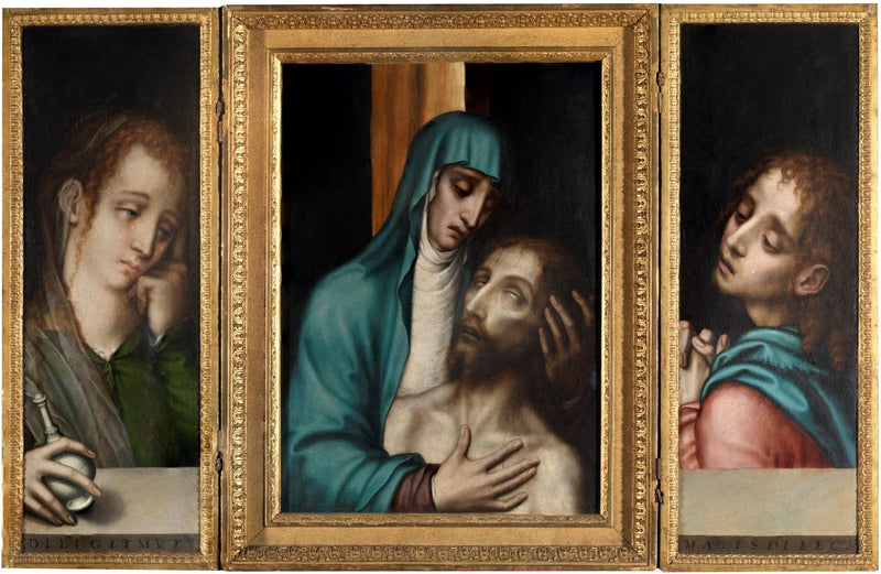 Tryptyk Pietà, Święty Jan i Święta Maria Magdalena - Luis de Morales
