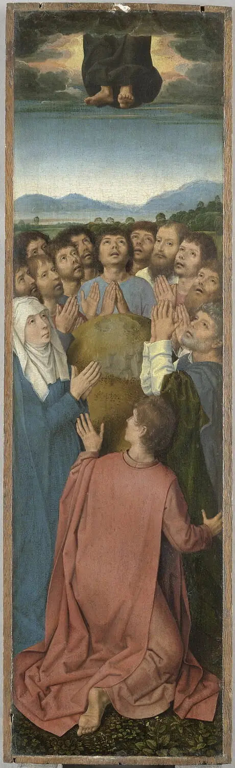 Tryptyk Zmartwychwstania: Wniebowstąpienie Chrystusa - Hans Memling