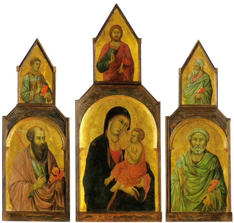 Tryptyk Matki Bożej z Dzieciątkiem oraz świętych Piotra i Pawła - Ugolino di Nerio