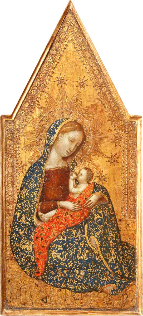 Triptyque : La Vierge de l’Humilité (au centre) ; La Nativité (à gauche) ; La Crucifixion (à droite) ; L’Annonciation