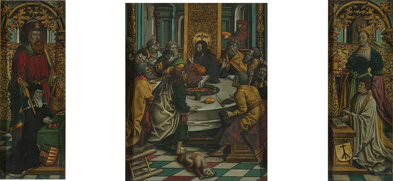 Tryptyk przedstawiający Ostatnią Wieczerzę i darczyńców - Jacob Cornelisz van Oostsanen