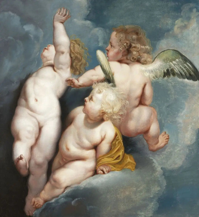 Trzy anioły unoszące się - Peter Paul Rubens