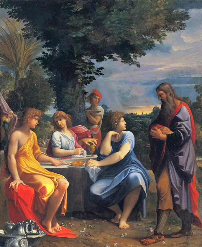 Trzy anioły odwiedzają Abrahama - Ludovico Carracci