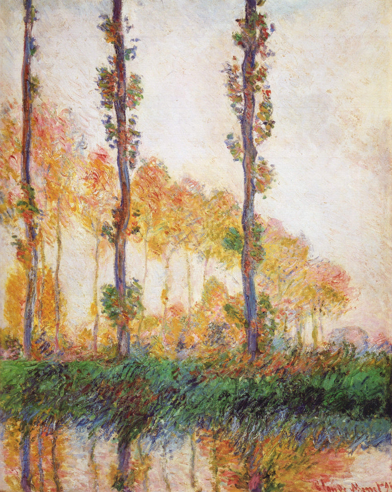 Trzy drzewa, jesień - Claude Monet