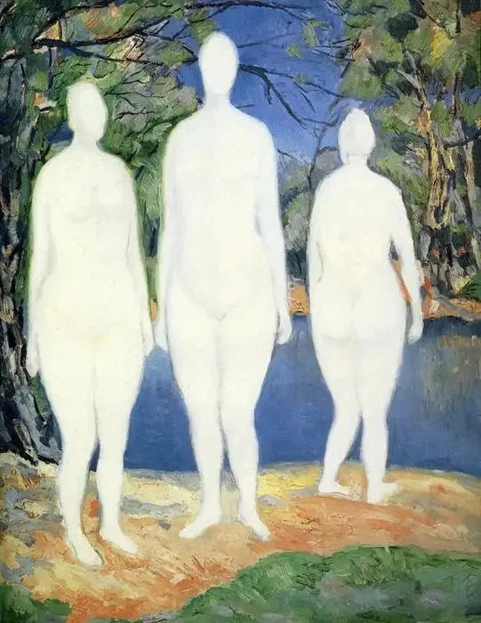 Trzej kąpiący się - Kazimir Malevich