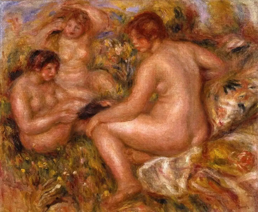 Trzej kąpiący się - Pierre-Auguste Renoir