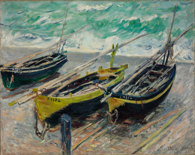 Trzy łodzie rybackie W1029 - Claude Monet