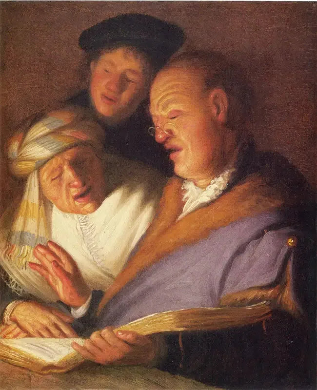 Trzech śpiewaków (Allegoria słuchu) - Rembrandt