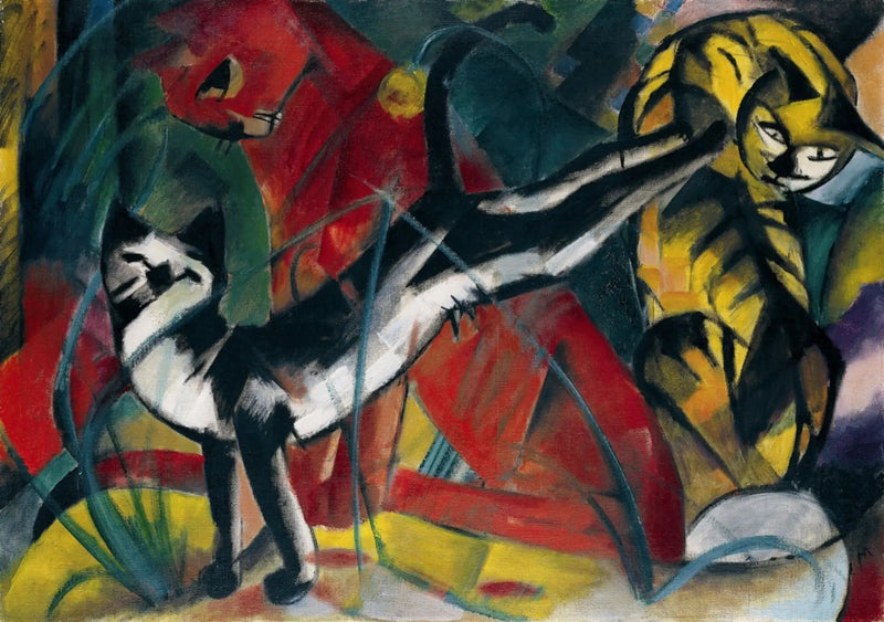 Trzy koty - Franz Marc