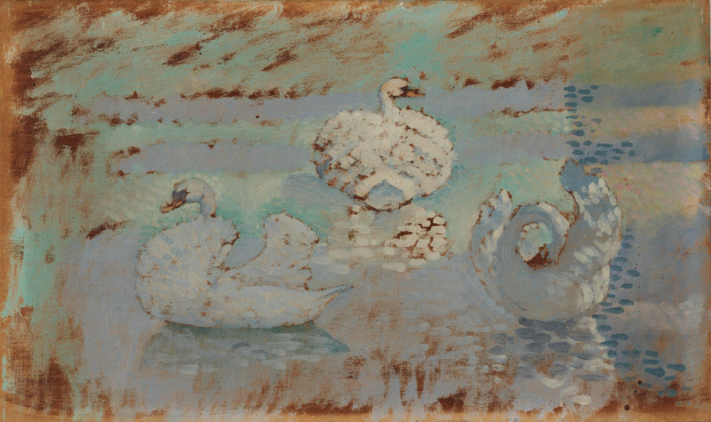 Trzy łabędzie - Henri-Edmond Cross