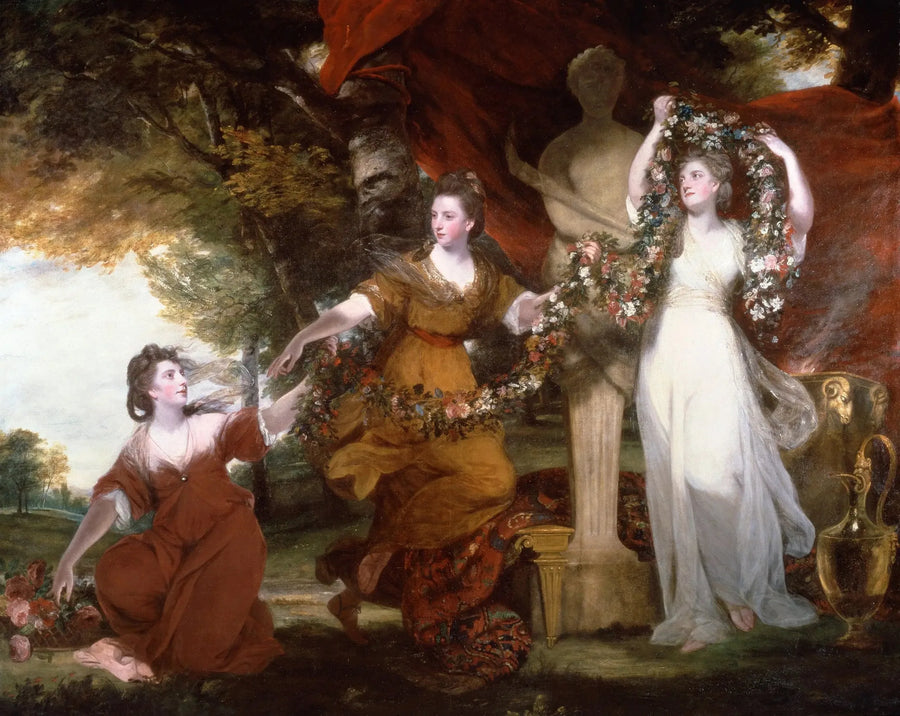 Trzy damy ozdabiające termin hymenu - Joshua Reynolds