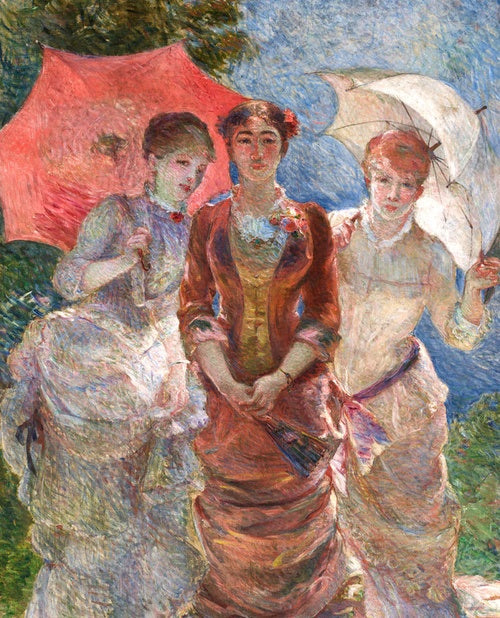 Trzy kobiety z parasolami - Marie Bracquemond