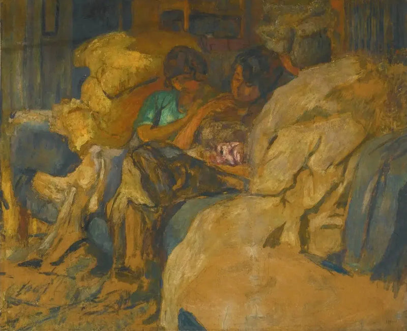 Trzy kobiety na kanapie w Clos Cézanne - Édouard Vuillard