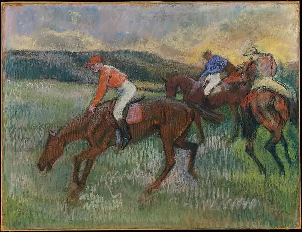 Trzej dżokeje - Edgar Degas