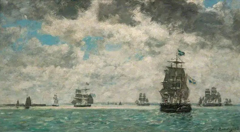 Trójmasztowiec przed Antwerpią - Eugène Boudin