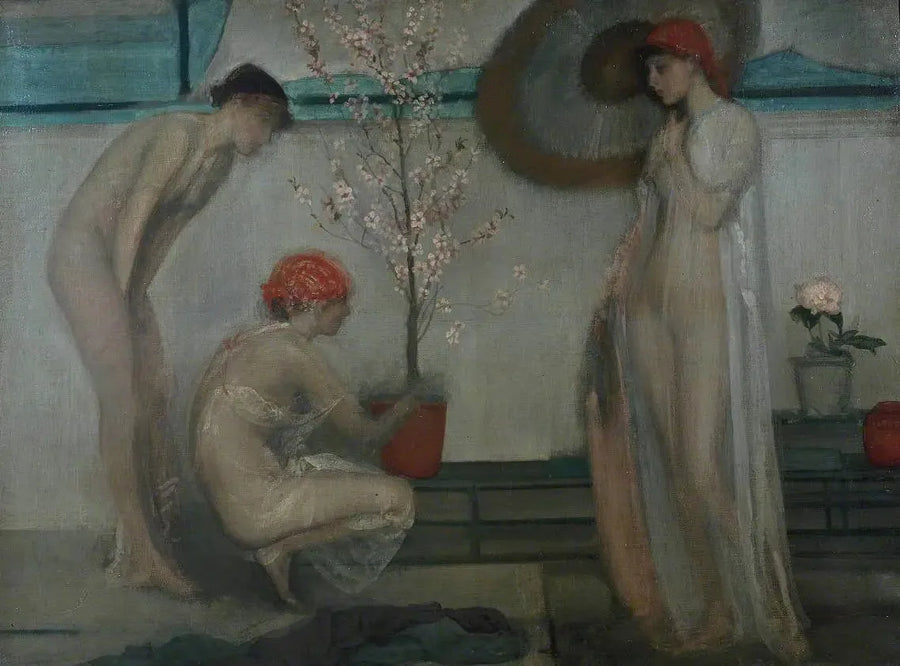 Trzy postacie: różowy i szary - James Abbott McNeill Whistler