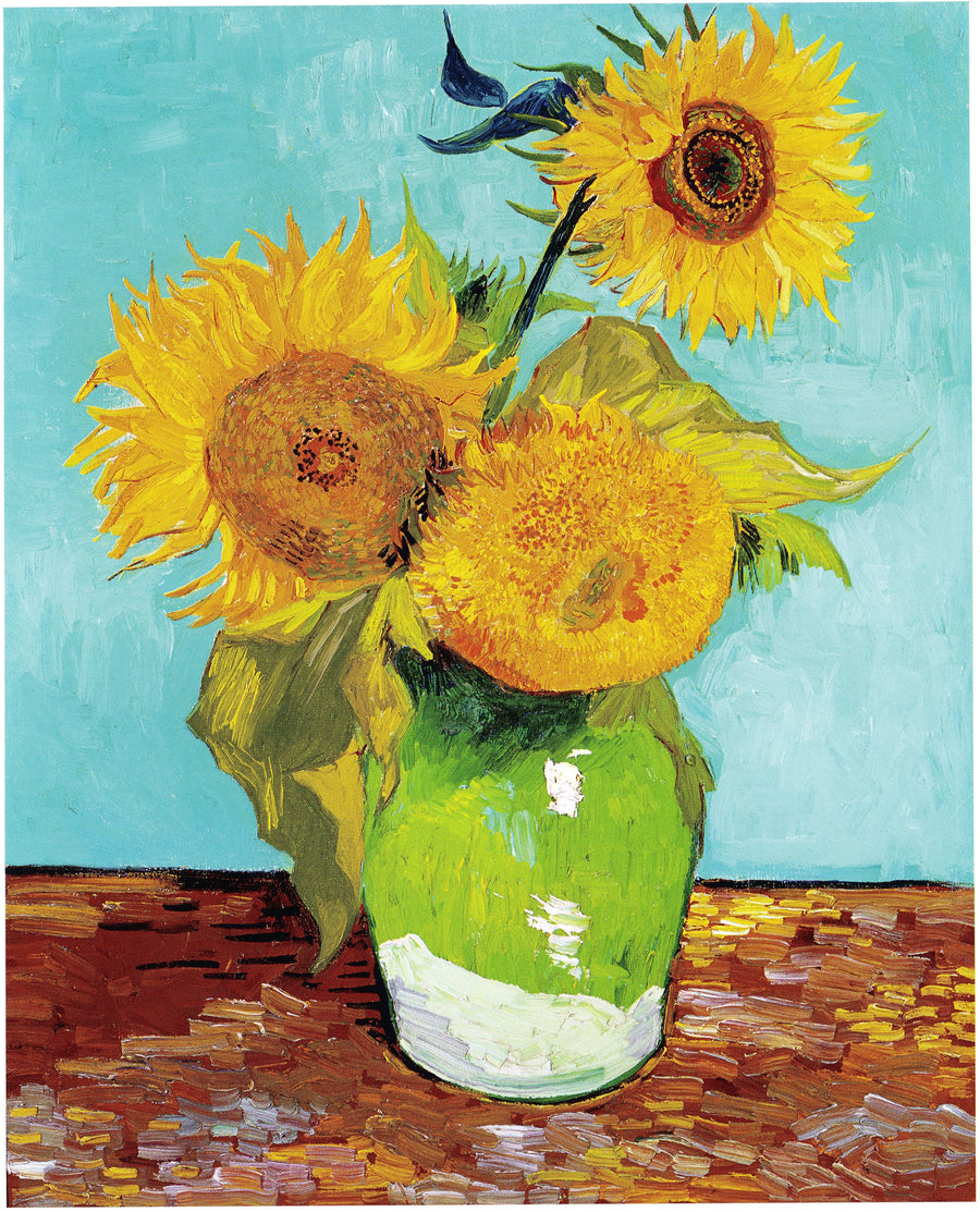 Trzy słoneczniki w wazonie - Vincent van Gogh