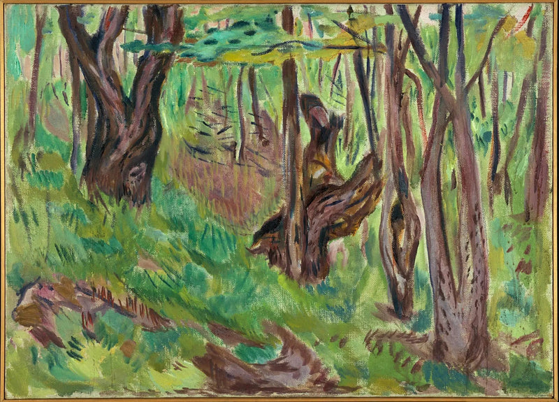 Szorstkie pnie drzew latem - Edvard Munch