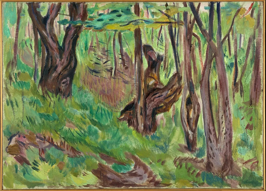 Szorstkie pnie drzew latem - Edvard Munch