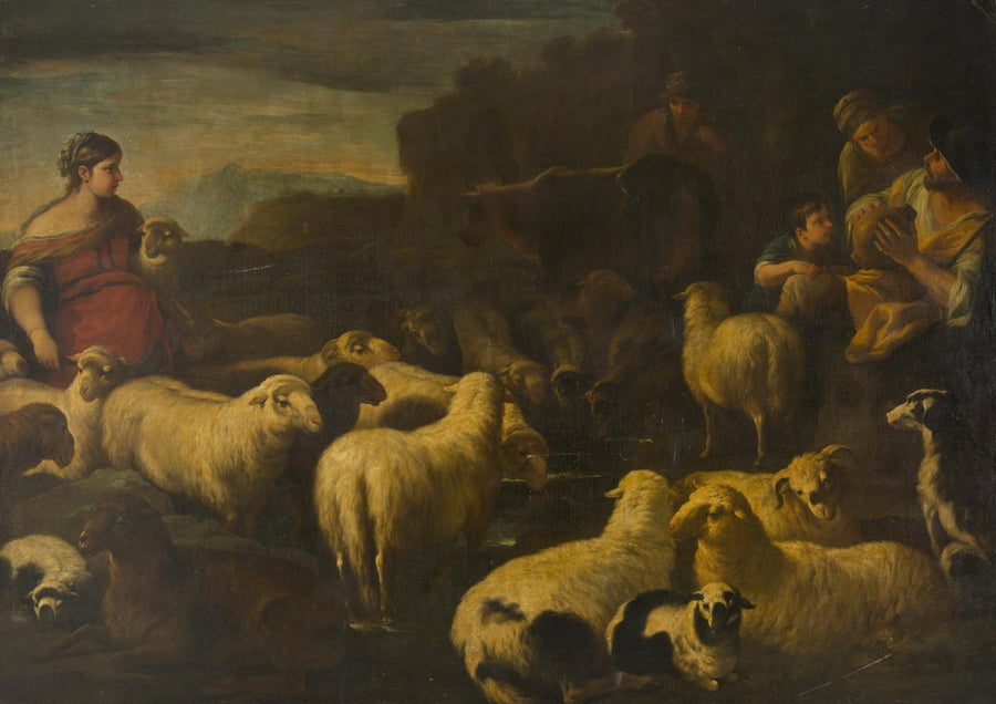 Stado owiec - Luca Giordano